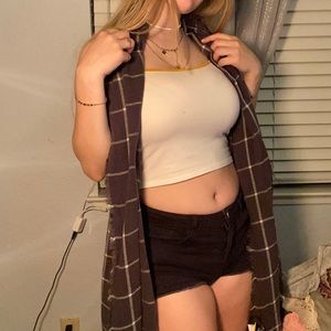 gray plaid scarf